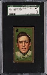 1911 T205 Gold Border  Joe Tinker SGC EX 5