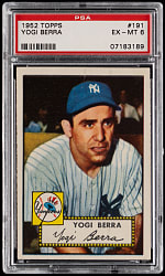 1952 Topps #191 Yogi Berra PSA EX-MT 6