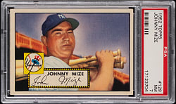 1952 Topps #129 Johnny Mize PSA NM 7