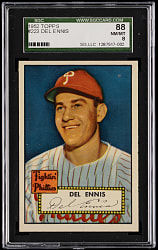 1952 Topps #223 Del Ennis SGC NM/MT 8