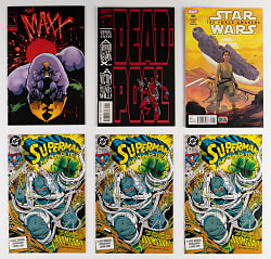 1970s-2010s Comic Book Treasure (100+) with Man of Steel #18 1st Doomsday (2), Deadpool #1, The Force Awakens  #1 & The Maxx #1