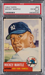 1953 Topps #82 Mickey Mantle PSA EX-MT 6 (oc)