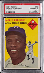 1954 Topps #10 Jackie Robinson PSA NM-MT 8 (oc)