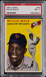1954 Topps #90 Willie Mays PSA NM 7
