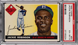 1955 Topps #50 Jackie Robinson Full Diamond PSA EX-MT 6