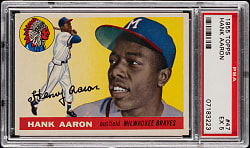1955 Topps #47 Hank Aaron PSA EX 5