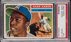 1956 Topps #Hank Aaron Gray Back PSA EX-MT 6