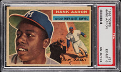 1956 Topps #Hank Aaron White Back PSA EX-MT 6