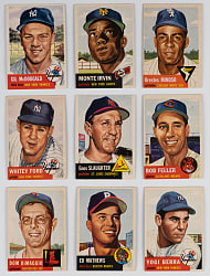 1953 Topps Starter Set (80) with (7) Hall of Famers Including Berra, Ford & Mathews Plus (5) High Numbers