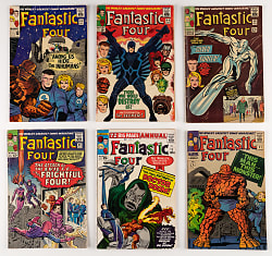 1963-1966 Marvel Comics Fantastic Four Early Issues (27) with #45 First Inhumans, #50 Silver Surfer Battles Galactus & Annual #2 Dr. Doom Origin