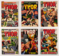 1965-1975 Marvel Comics Journey Into Mystery/Thor Collection (52) with JIM #112 First Thor Versus Hulk & Thor #165 First Warlock/Him