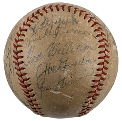 1946 American League All-Stars Team-Signed OAL/Harridge Reunion Baseball with (24) Including Ted Williams & Bob Feller