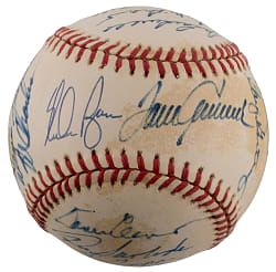 1969 World Champion New York Mets Reunion Team-Signed ONL/White Baseball with (25) Signatures Including Nolan Ryan & Tom Seaver Sweet Spot