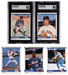 1984 Fleer Update Complete Set (132) with SGC NM/MT 8 Graded Roger Clemens & Kirby Puckett Rookies