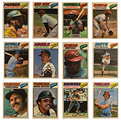 1977 Topps Cloth Stickers Complete Set (55)