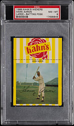 1968 Kahn's Wieners Hank Aaron Large - Batting Pose PSA NM-MT 8