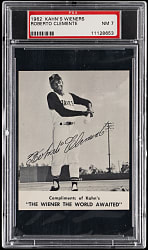1962 Kahn's Wieners Roberto Clemente PSA NM 7