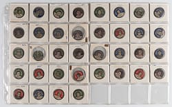 1909-1912 PX7 Sweet Caporal Domino Discs Collection (68) with (17) Hall of Famers Including Baker, Lajoie & Mathewson