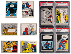 1966 Donruss Marvel Super Heroes Near Complete Set (65/66) with (4) PSA NM-MT 8 Including (3) Spider-Man