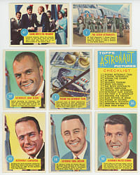 1963 Topps Astronauts Complete Set (55) with (2) 3-D Viewers - Clean!