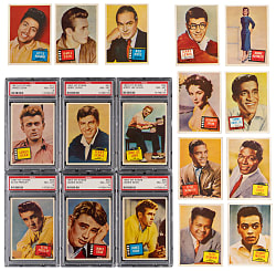 1957 Topps Hit Stars Complete High-Grade Set (88) with (6) PSA NM-MT 8 Graded Stars Including (3) James Dean & Elvis Presley