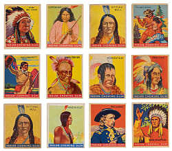 1933 R73 Goudey Indian Gum Starter Set (81) with High Numbers, Keys & (4) Blue Variations