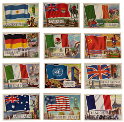 1956 Topps Flags of the World Complete Set (80) - Clean!