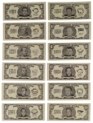1962 Topps Football Bucks Complete Set (48) - Clean!