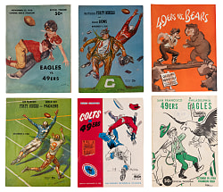 1955-1959 San Francisco 49ers Programs Collection (59) with 1st NFL Playoff Game