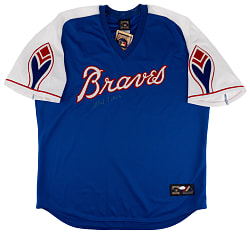 Hank Aaron Signed Atlanta Braves Cooperstown Collection Jersey with JSA LOA