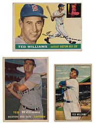 1951-1957 Topps & Bowman Ted Williams Trio