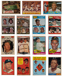 1960-1965 Topps Hall of Fame Superstar Group (15) with (7) Mickey Mantle