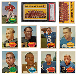 1960 Topps Football Complete Set (132) with One PSA Graded - Clean!