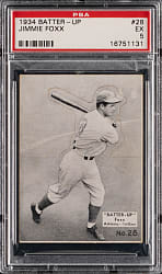 1934-1936 Batter-Up #28 Jimmie Foxx PSA EX 5