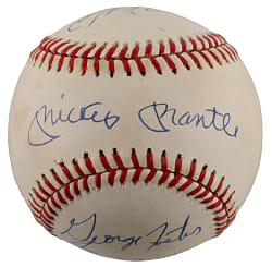 50 Home Run Season Club Multi-Signed Baseball with (5) Including Mickey Mantle & Willie Mays - PSA
