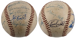 Interesting Hall of Famer/Star Multi-Signed OAL/Cronin Baseball with (17) Signatures Including Maris & Puckett - JSA LOA