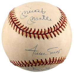 "Willie, Mickey & The Duke" Triple-Signed ONL/White Baseball - PSA/DNA LOA