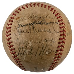 1947 St. Louis Cardinals Team-Signed Baseball (18) Including Stan Musial & Joe Medwick - PSA LOA