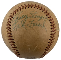 Hall of Famer & Stars Signed ONL/Giles Baseball with (12) Including Dean, Stengel & L. Waner - JSA LOA