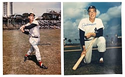 Multi-Sport Signed Quartet with DiMaggio & Williams 16x20 Photos, Uecker Mask & Ben Hogan Program
