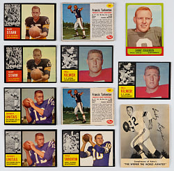1961-1963 Football Shoebox Collection (273) with (50+) Hall of Famers Including (3) Fran Tarkenton Rookies