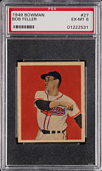1949 Bowman #27 Bob Feller PSA EX-MT 6
