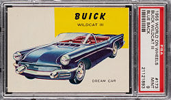 1955 Topps World on Wheels #173 Buick Wildcat III High Number (Blue Back) PSA MINT 9 (Population 2, None Higher)