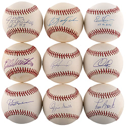 Single-Signed Hall of Fame & Star Baseballs (18) - Most with Individual Certification