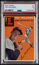 1954 Topps #1 Ted Williams PSA VG 3
