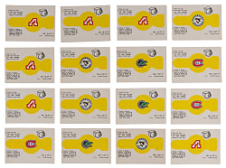 1973-1974 O-Pee-Chee Hockey Team Crest Rings Hoard (318) with (12) Complete Sets - Clean!