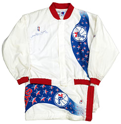 1991-1994 Julius "Dr. J" Erving Signed Philadelphia 76ers Warm-Ups with JSA COA