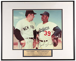 Yogi Berra & Roy Campanella Dual-Signed Limited Edition Photograph Display