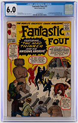 1963 Marvel Comics Fantastic Four #15 First Mad Thinker and Awesome Android - CGC 6.0