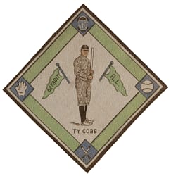 1914 B18 Blanket Ty Cobb White Infield